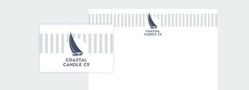 Coastal Candle logo, business card and letterhead design